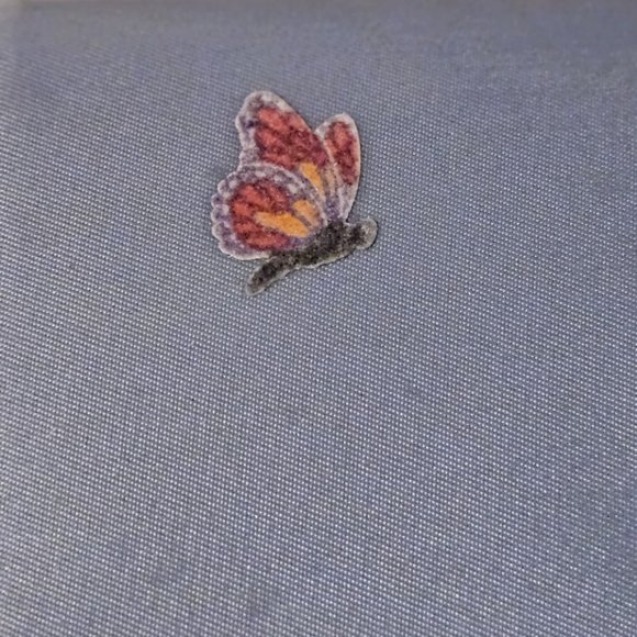 Women's Kenneth Cole Reaction Tri-Fold Wallet Purplish Gray Butterfly - Picture 6 of 7